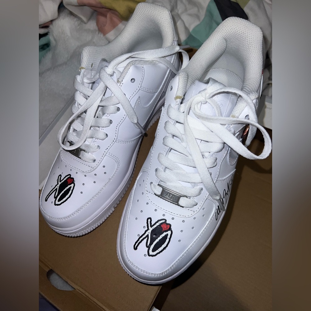 White Air Force 1/The Weeknd/ Abel Tesfaye/ Custom/ 7.5 Women